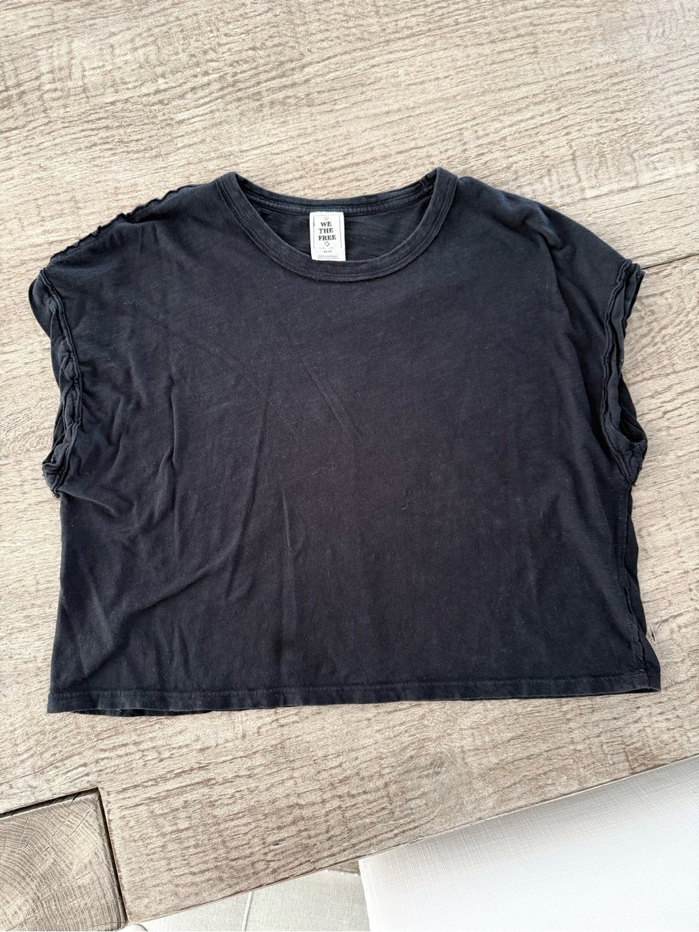 We The Free Free People cropped Tshirt size XS washed black color